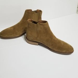 AQUATALIA Women's Rory Camel Suede Waterproof Ankle Booties Size 7.5